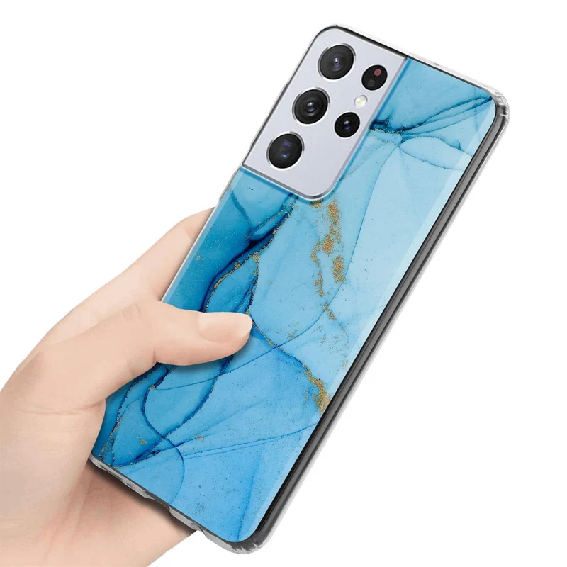 Cadorabo Hülle kompatibel mit Samsung Galaxy S21 ULTRA Schutzhülle aus TPU Silikon mit Muster Mosaik