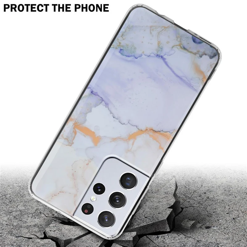 Cadorabo Hülle kompatibel mit Samsung Galaxy S21 ULTRA Schutzhülle aus TPU Silikon mit Muster Mosaik