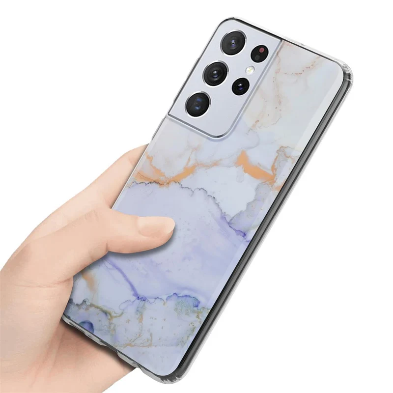 Cadorabo Hülle kompatibel mit Samsung Galaxy S21 ULTRA Schutzhülle aus TPU Silikon mit Muster Mosaik