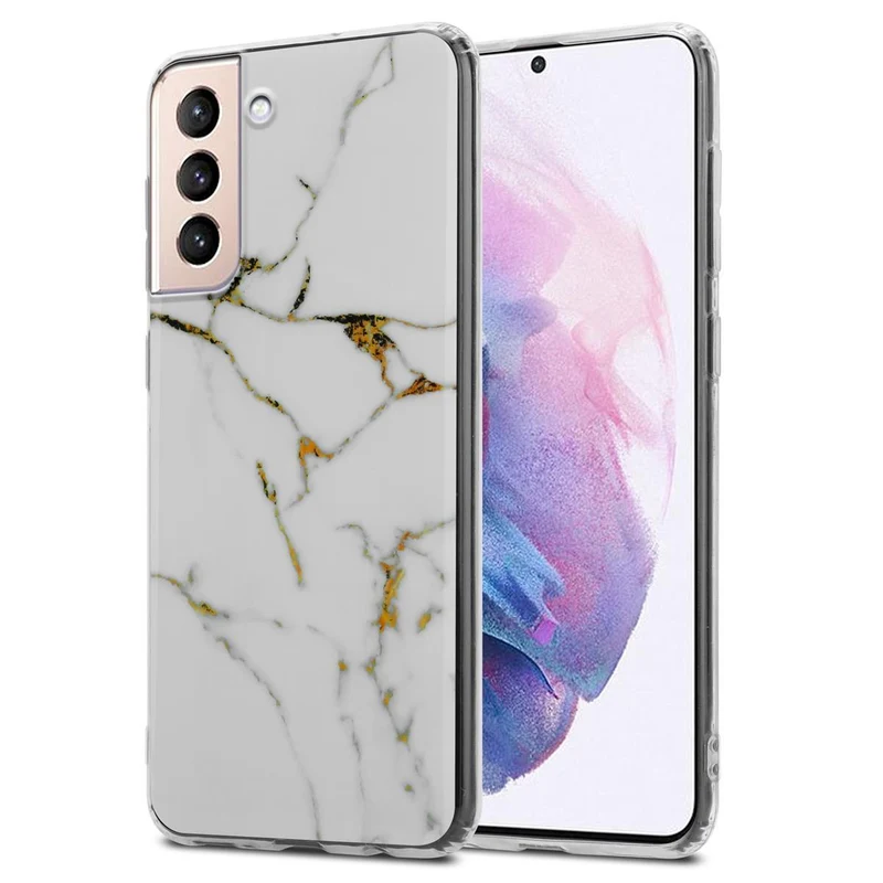 Cadorabo Hülle kompatibel mit Samsung Galaxy S21 PLUS Schutzhülle aus TPU Silikon mit Muster Mosaik
