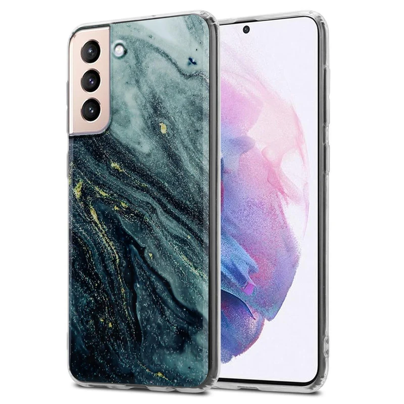 Cadorabo Hülle kompatibel mit Samsung Galaxy S21 PLUS Schutzhülle aus TPU Silikon mit Muster Mosaik