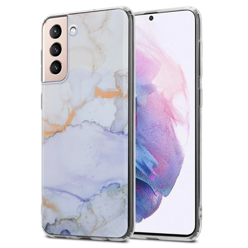 Cadorabo Hülle kompatibel mit Samsung Galaxy S21 PLUS Schutzhülle aus TPU Silikon mit Muster Mosaik