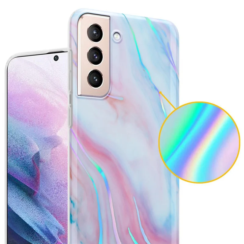 Cadorabo Hülle kompatibel mit Samsung Galaxy S21 PLUS Schutzhülle aus TPU Silikon mit Muster Mosaik