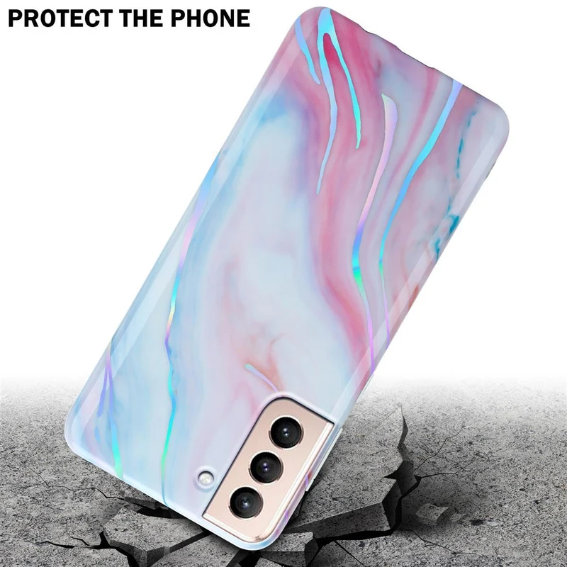 Cadorabo Hülle kompatibel mit Samsung Galaxy S21 PLUS Schutzhülle aus TPU Silikon mit Muster Mosaik
