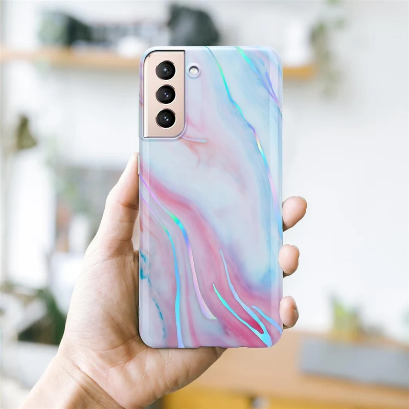 Cadorabo Hülle kompatibel mit Samsung Galaxy S21 PLUS Schutzhülle aus TPU Silikon mit Muster Mosaik