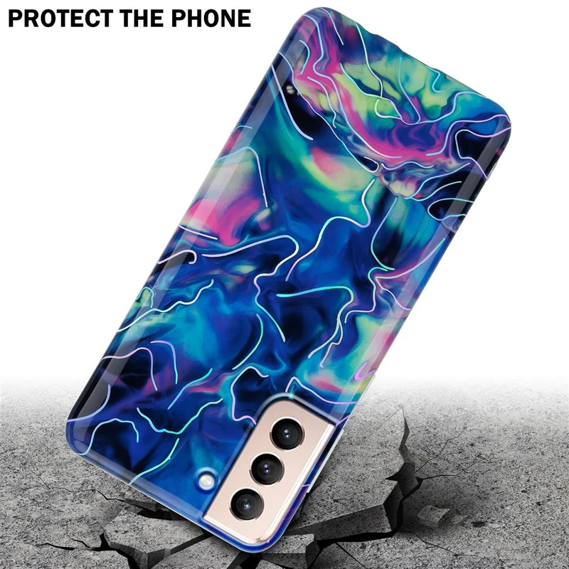 Cadorabo Hülle kompatibel mit Samsung Galaxy S21 PLUS Schutzhülle aus TPU Silikon mit Muster Mosaik