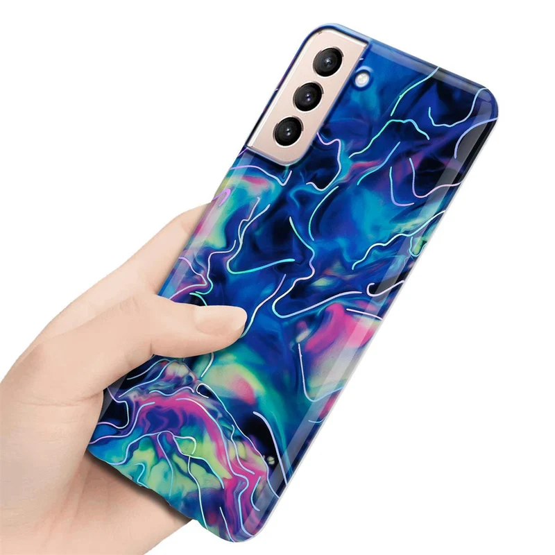Cadorabo Hülle kompatibel mit Samsung Galaxy S21 PLUS Schutzhülle aus TPU Silikon mit Muster Mosaik