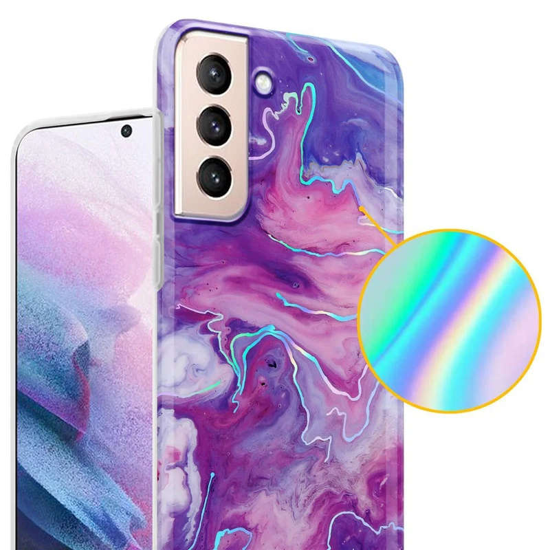 Cadorabo Hülle kompatibel mit Samsung Galaxy S21 PLUS Schutzhülle aus TPU Silikon mit Muster Mosaik