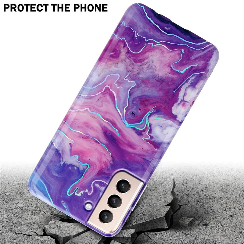 Cadorabo Hülle kompatibel mit Samsung Galaxy S21 PLUS Schutzhülle aus TPU Silikon mit Muster Mosaik