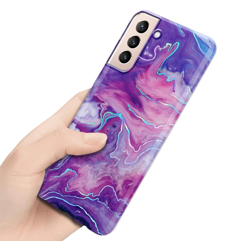 Cadorabo Hülle kompatibel mit Samsung Galaxy S21 PLUS Schutzhülle aus TPU Silikon mit Muster Mosaik