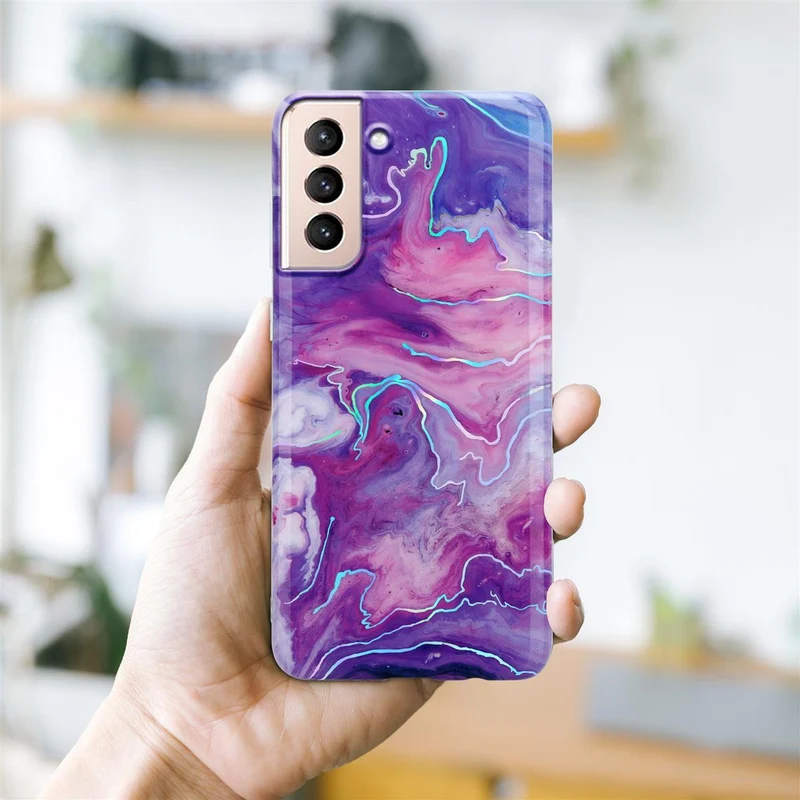 Cadorabo Hülle kompatibel mit Samsung Galaxy S21 PLUS Schutzhülle aus TPU Silikon mit Muster Mosaik
