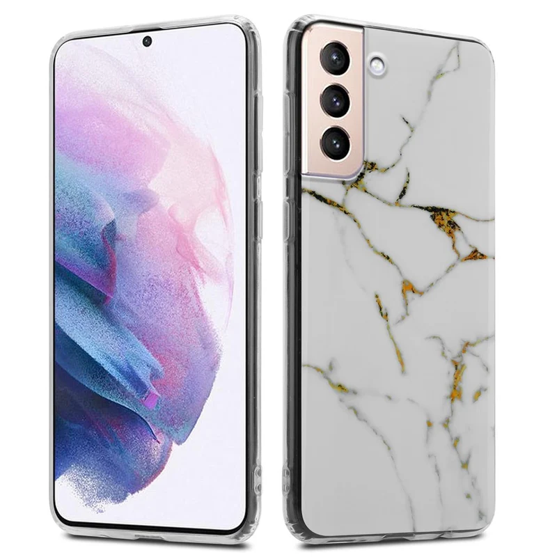 Cadorabo Hülle kompatibel mit Samsung Galaxy S21 PLUS Schutzhülle aus TPU Silikon mit Muster Mosaik