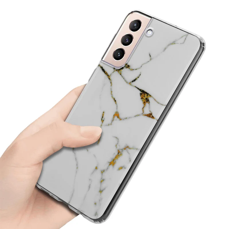 Cadorabo Hülle kompatibel mit Samsung Galaxy S21 PLUS Schutzhülle aus TPU Silikon mit Muster Mosaik