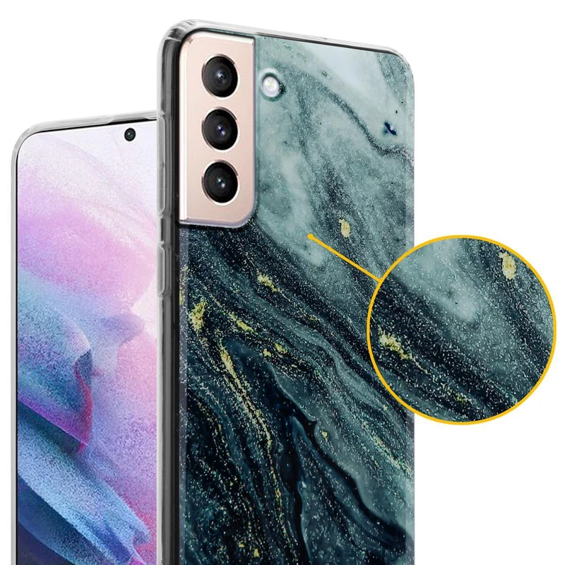 Cadorabo Hülle kompatibel mit Samsung Galaxy S21 PLUS Schutzhülle aus TPU Silikon mit Muster Mosaik