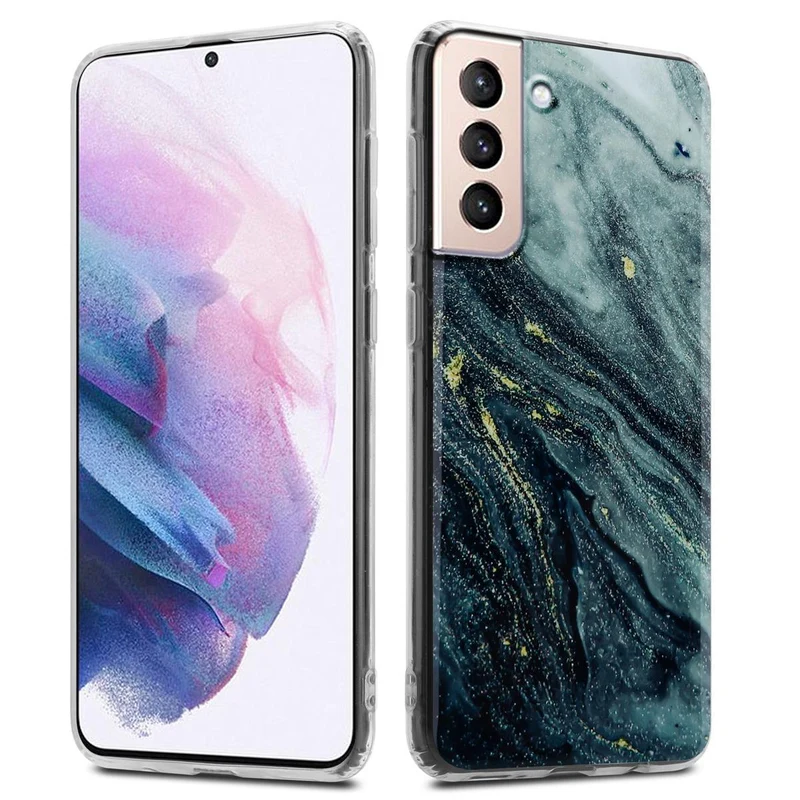 Cadorabo Hülle kompatibel mit Samsung Galaxy S21 PLUS Schutzhülle aus TPU Silikon mit Muster Mosaik