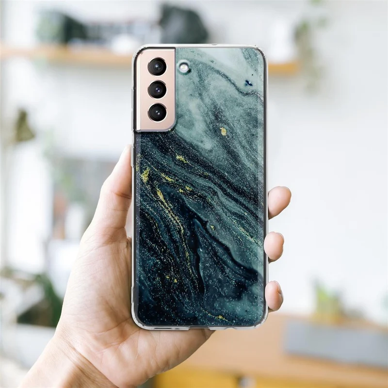 Cadorabo Hülle kompatibel mit Samsung Galaxy S21 PLUS Schutzhülle aus TPU Silikon mit Muster Mosaik