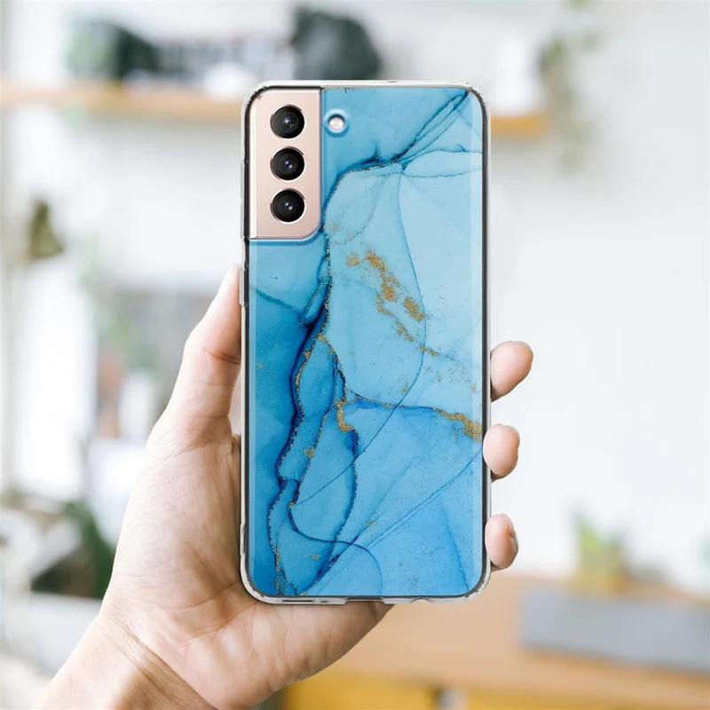 Cadorabo Hülle kompatibel mit Samsung Galaxy S21 PLUS Schutzhülle aus TPU Silikon mit Muster Mosaik