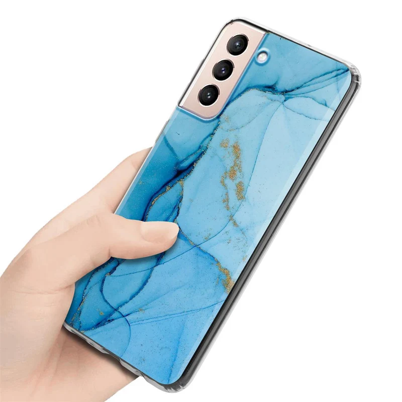 Cadorabo Hülle kompatibel mit Samsung Galaxy S21 PLUS Schutzhülle aus TPU Silikon mit Muster Mosaik