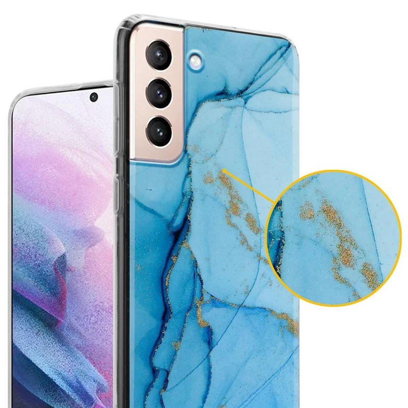 Cadorabo Hülle kompatibel mit Samsung Galaxy S21 PLUS Schutzhülle aus TPU Silikon mit Muster Mosaik