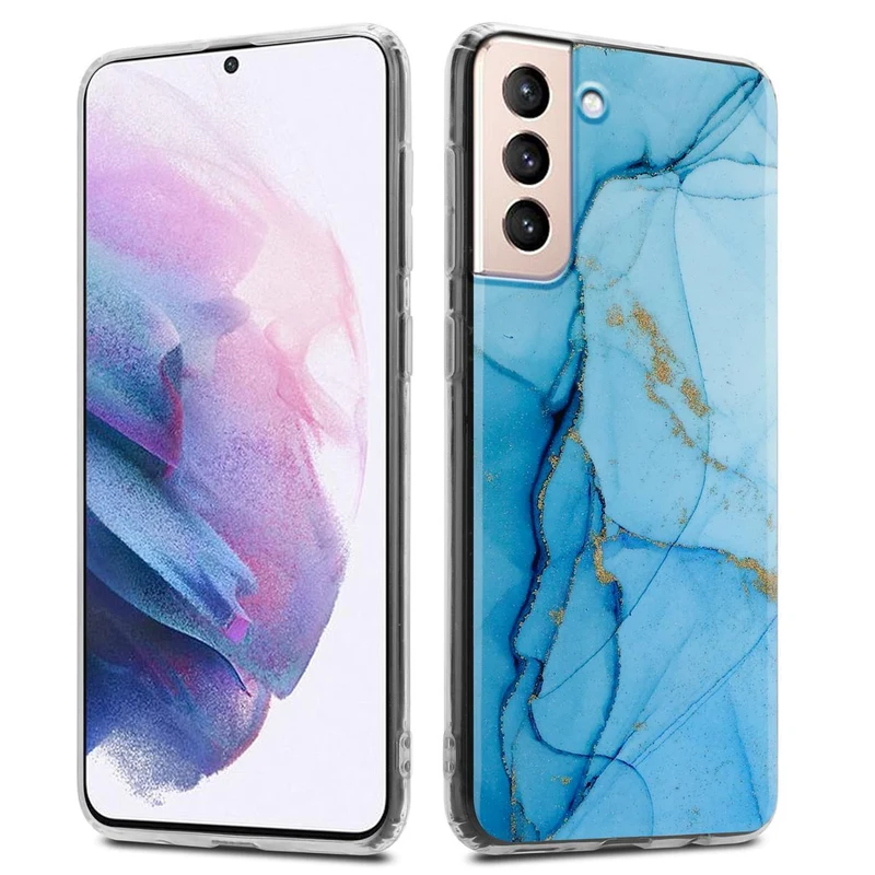 Cadorabo Hülle kompatibel mit Samsung Galaxy S21 PLUS Schutzhülle aus TPU Silikon mit Muster Mosaik