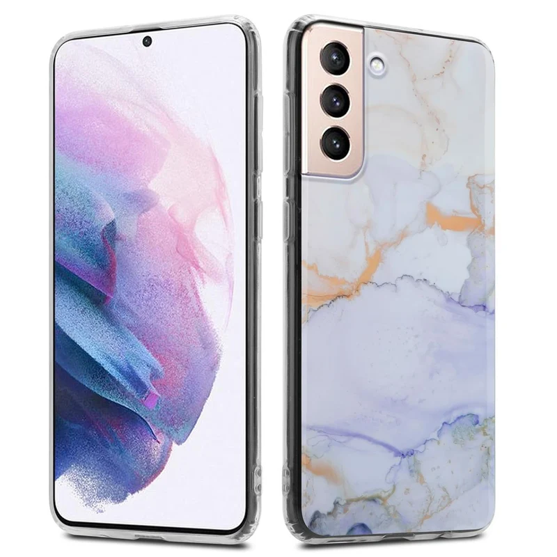 Cadorabo Hülle kompatibel mit Samsung Galaxy S21 PLUS Schutzhülle aus TPU Silikon mit Muster Mosaik