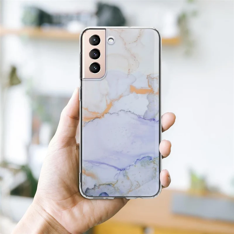 Cadorabo Hülle kompatibel mit Samsung Galaxy S21 PLUS Schutzhülle aus TPU Silikon mit Muster Mosaik