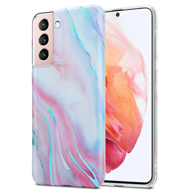 Cadorabo Hülle kompatibel mit Samsung Galaxy S21 5G Schutzhülle aus TPU Silikon mit Muster Mosaik