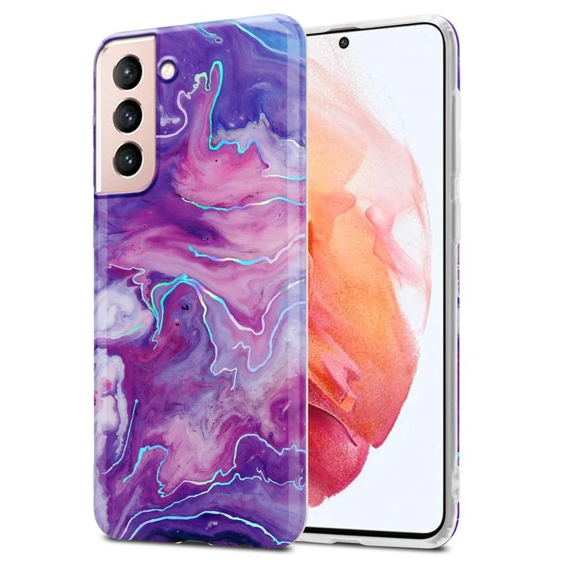 Cadorabo Hülle kompatibel mit Samsung Galaxy S21 5G Schutzhülle aus TPU Silikon mit Muster Mosaik