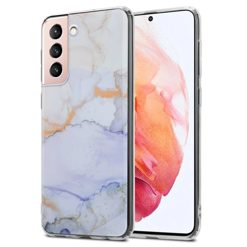 Cadorabo Hülle kompatibel mit Samsung Galaxy S21 5G Schutzhülle aus TPU Silikon mit Muster Mosaik