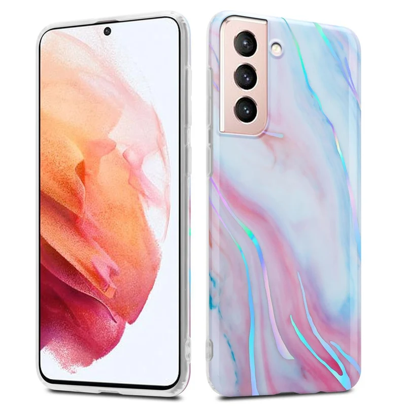 Cadorabo Hülle kompatibel mit Samsung Galaxy S21 5G Schutzhülle aus TPU Silikon mit Muster Mosaik