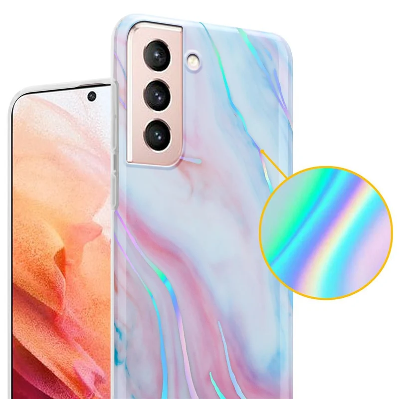 Cadorabo Hülle kompatibel mit Samsung Galaxy S21 5G Schutzhülle aus TPU Silikon mit Muster Mosaik
