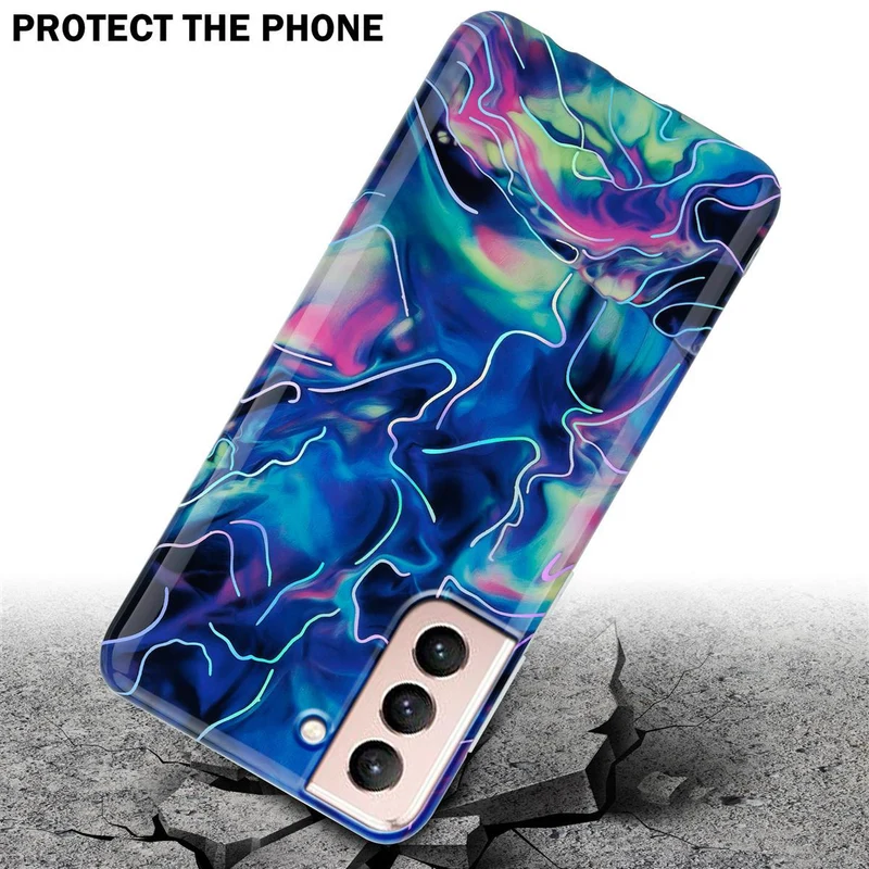 Cadorabo Hülle kompatibel mit Samsung Galaxy S21 5G Schutzhülle aus TPU Silikon mit Muster Mosaik