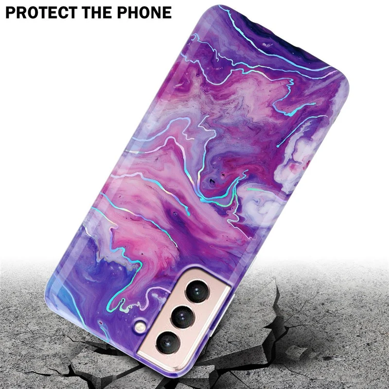 Cadorabo Hülle kompatibel mit Samsung Galaxy S21 5G Schutzhülle aus TPU Silikon mit Muster Mosaik