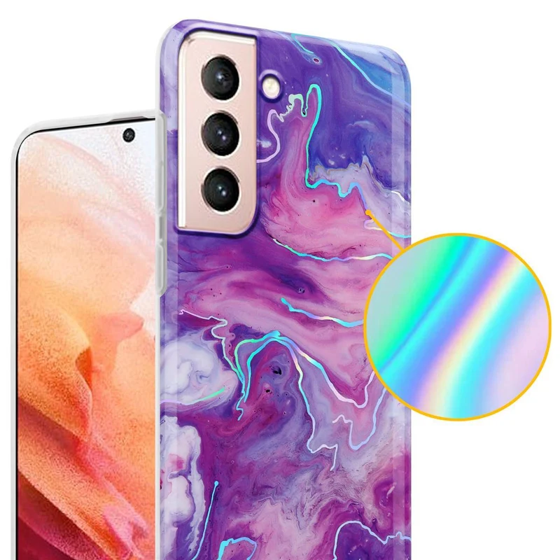 Cadorabo Hülle kompatibel mit Samsung Galaxy S21 5G Schutzhülle aus TPU Silikon mit Muster Mosaik