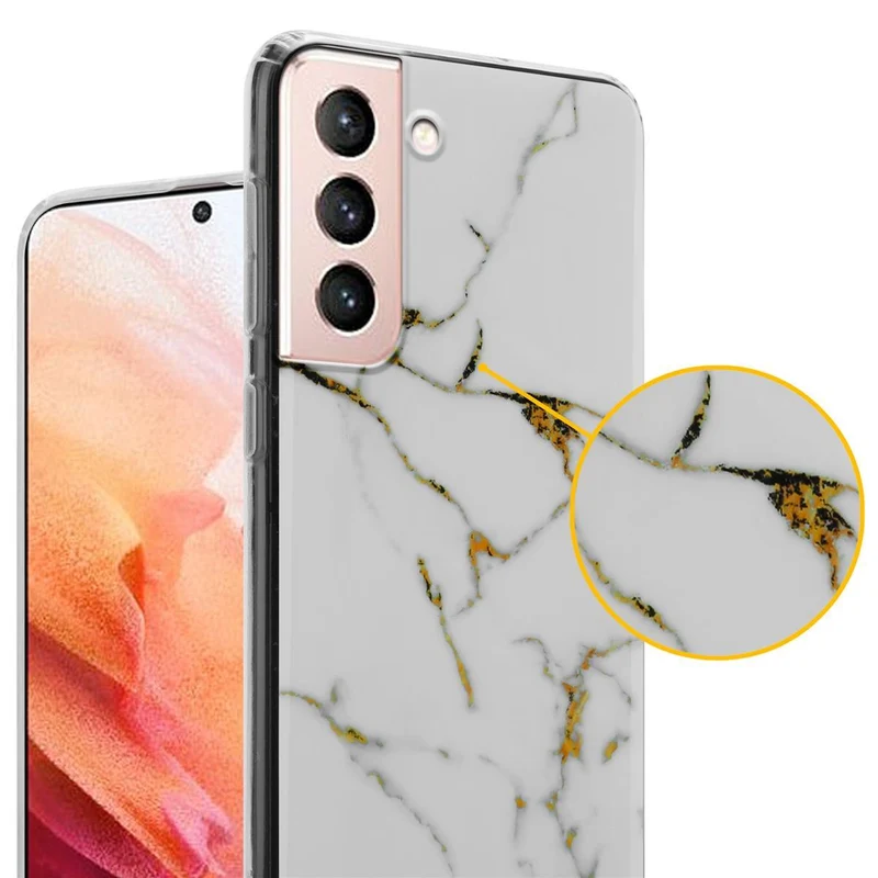 Cadorabo Hülle kompatibel mit Samsung Galaxy S21 5G Schutzhülle aus TPU Silikon mit Muster Mosaik