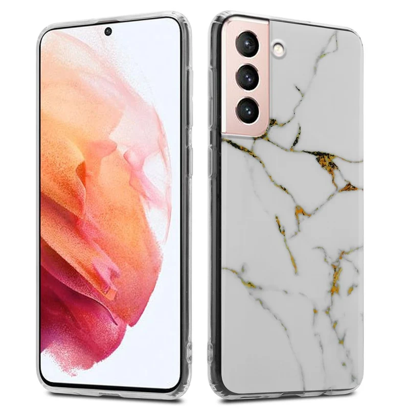 Cadorabo Hülle kompatibel mit Samsung Galaxy S21 5G Schutzhülle aus TPU Silikon mit Muster Mosaik