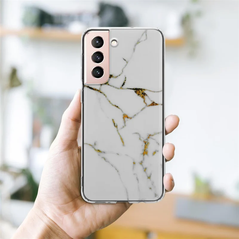 Cadorabo Hülle kompatibel mit Samsung Galaxy S21 5G Schutzhülle aus TPU Silikon mit Muster Mosaik