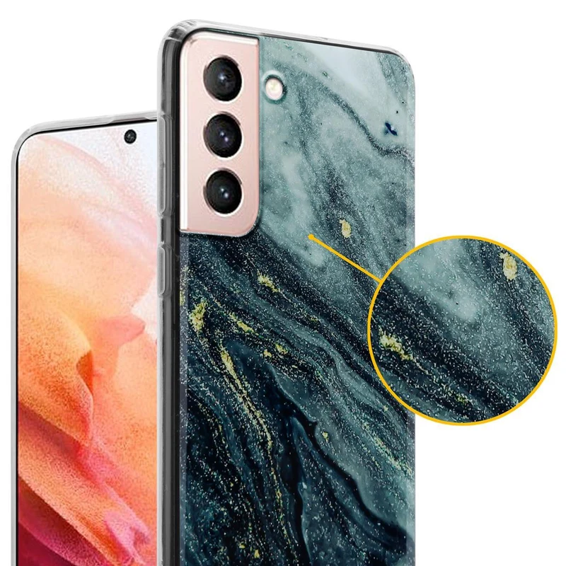 Cadorabo Hülle kompatibel mit Samsung Galaxy S21 5G Schutzhülle aus TPU Silikon mit Muster Mosaik