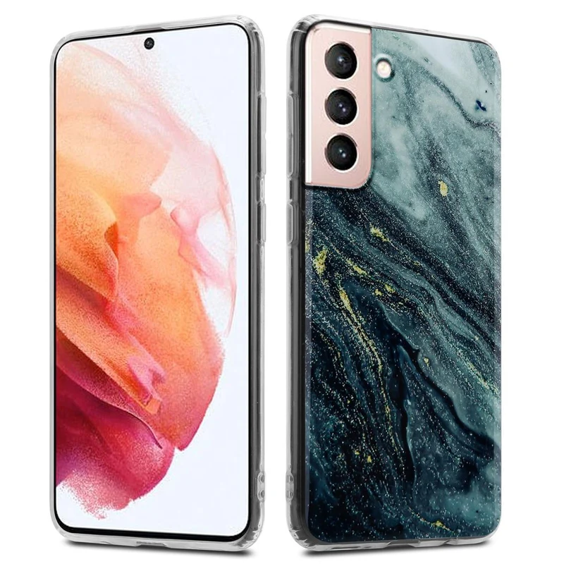 Cadorabo Hülle kompatibel mit Samsung Galaxy S21 5G Schutzhülle aus TPU Silikon mit Muster Mosaik