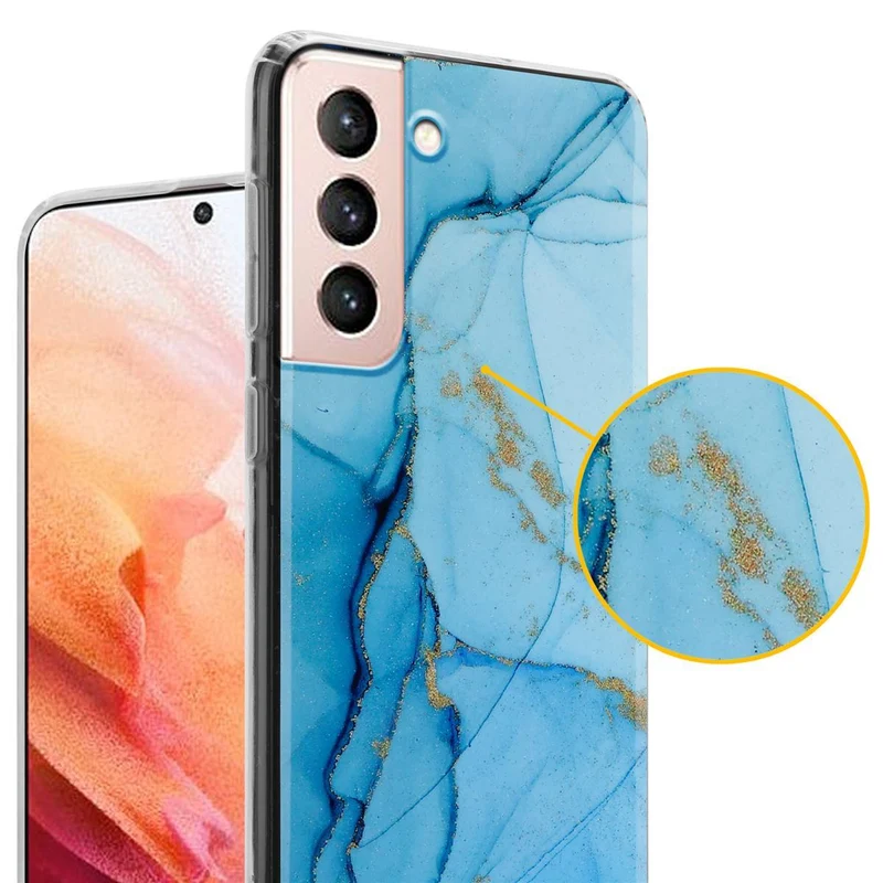 Cadorabo Hülle kompatibel mit Samsung Galaxy S21 5G Schutzhülle aus TPU Silikon mit Muster Mosaik