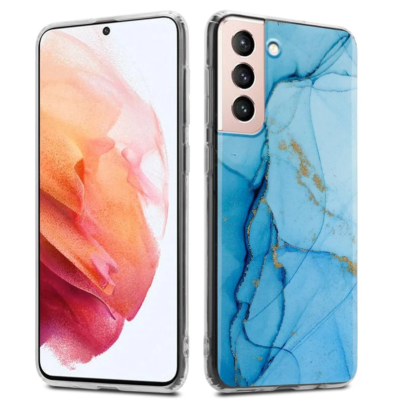 Cadorabo Hülle kompatibel mit Samsung Galaxy S21 5G Schutzhülle aus TPU Silikon mit Muster Mosaik