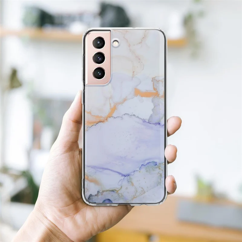Cadorabo Hülle kompatibel mit Samsung Galaxy S21 5G Schutzhülle aus TPU Silikon mit Muster Mosaik