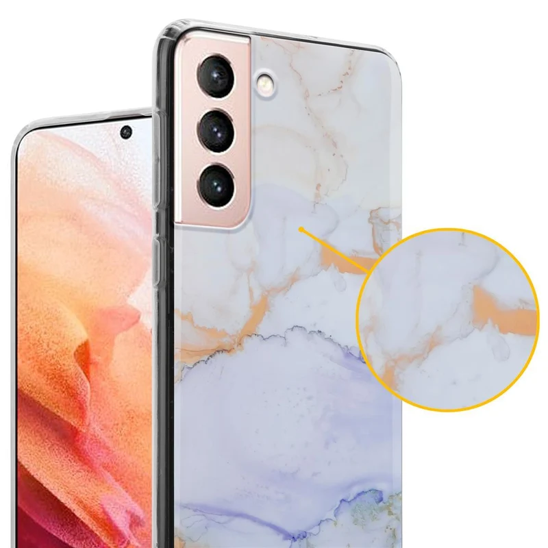 Cadorabo Hülle kompatibel mit Samsung Galaxy S21 5G Schutzhülle aus TPU Silikon mit Muster Mosaik