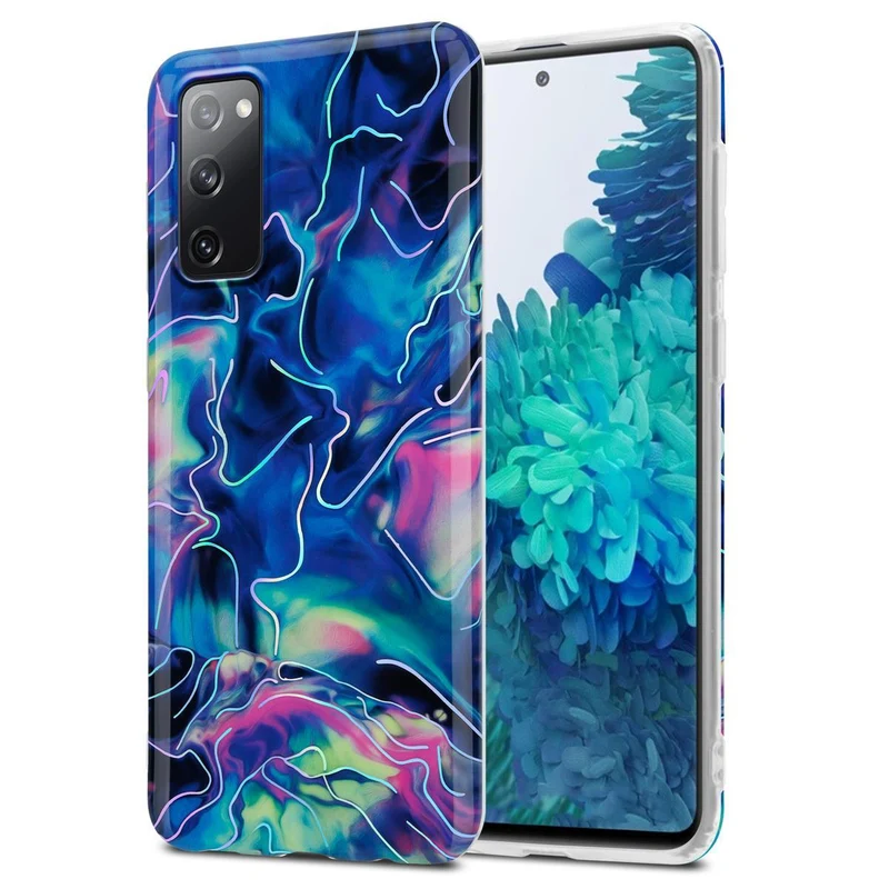 Cadorabo Hülle kompatibel mit Samsung Galaxy S20 FE Schutzhülle aus TPU Silikon mit Muster Mosaik