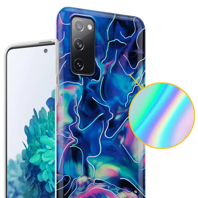 Cadorabo Hülle kompatibel mit Samsung Galaxy S20 FE Schutzhülle aus TPU Silikon mit Muster Mosaik