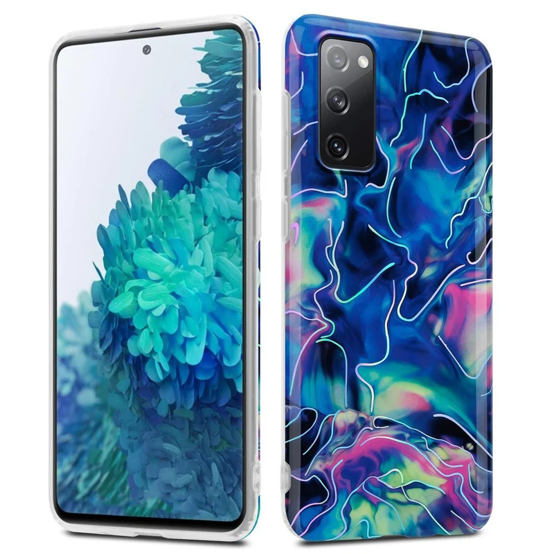 Cadorabo Hülle kompatibel mit Samsung Galaxy S20 FE Schutzhülle aus TPU Silikon mit Muster Mosaik