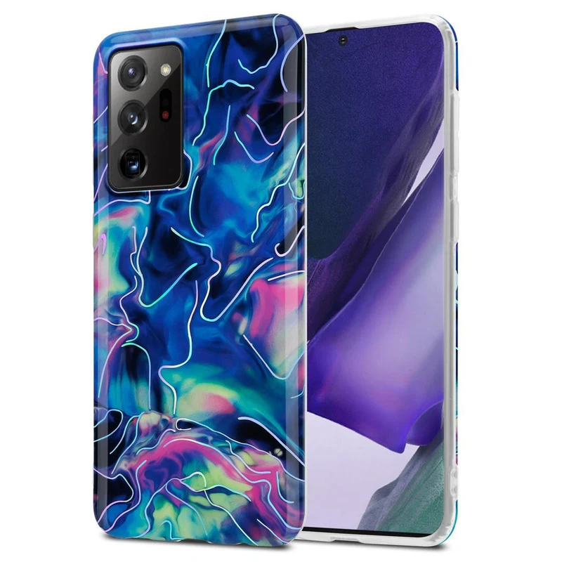 Cadorabo Hülle kompatibel mit Samsung Galaxy NOTE 20 ULTRA Schutzhülle aus TPU Silikon mit Muster Mosaik