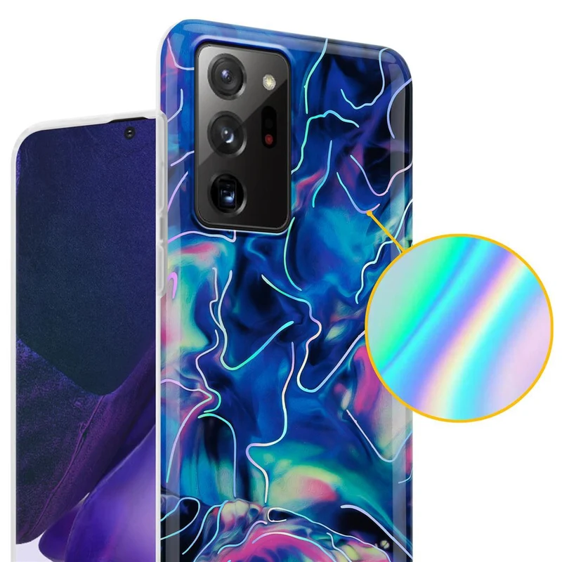 Cadorabo Hülle kompatibel mit Samsung Galaxy NOTE 20 ULTRA Schutzhülle aus TPU Silikon mit Muster Mosaik