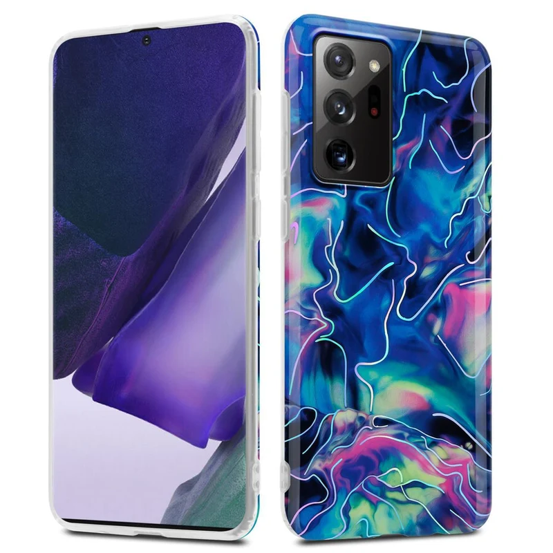 Cadorabo Hülle kompatibel mit Samsung Galaxy NOTE 20 ULTRA Schutzhülle aus TPU Silikon mit Muster Mosaik