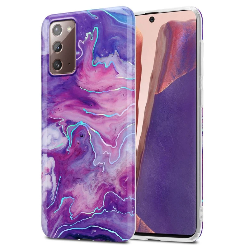 Cadorabo Hülle kompatibel mit Samsung Galaxy NOTE 20 Schutzhülle aus TPU Silikon mit Muster Mosaik